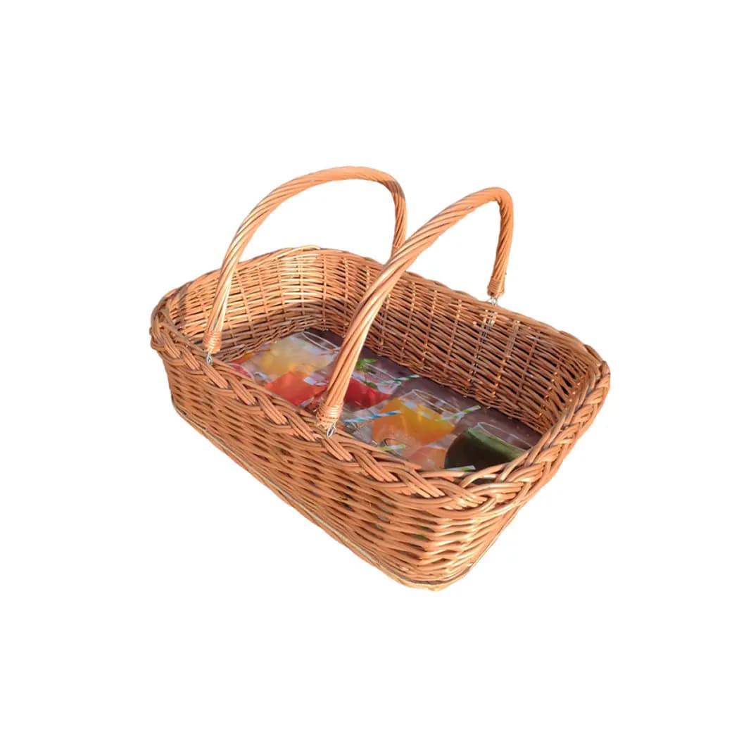 OVČÍ VĚCI Proutěný podnos s pohyblivými ušima 50 x 38 cm