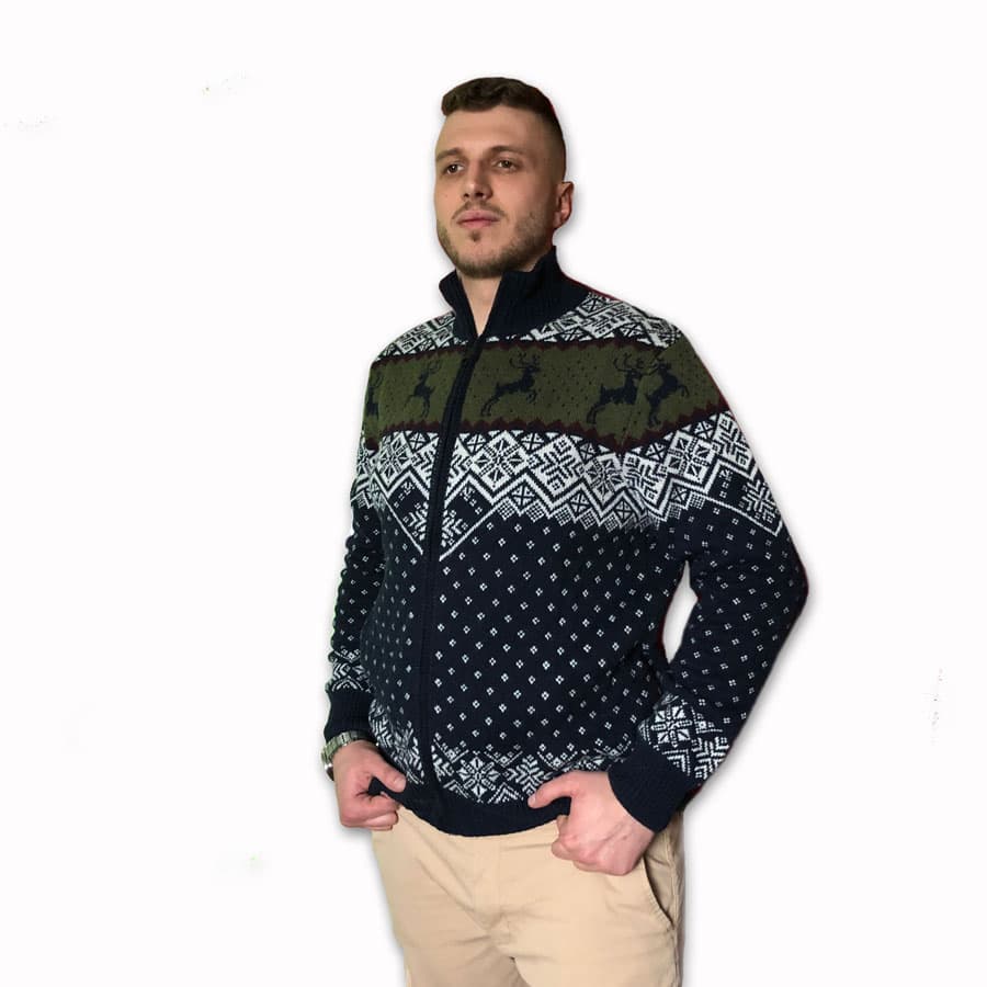 OVČÍ VĚCI Vlněný svetr NORD zip