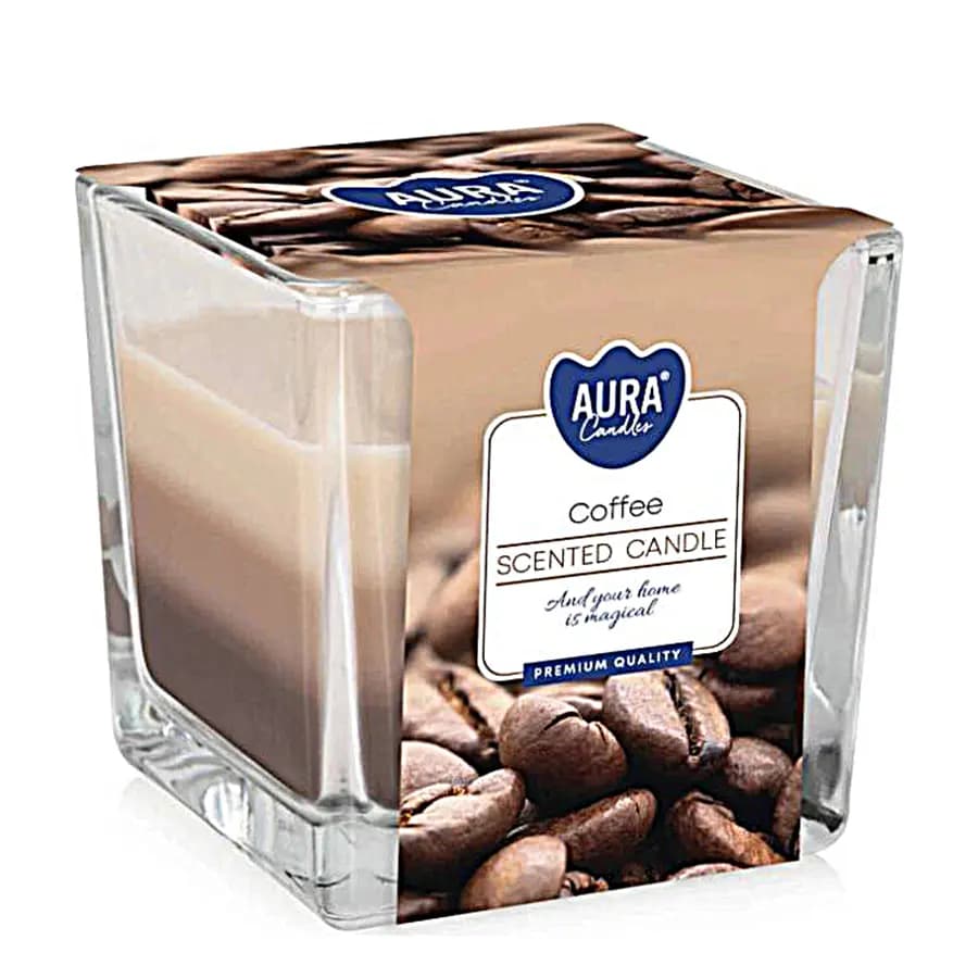 Bispol Tříbarevná vonná svíčka ve skle - Coffe 170 g