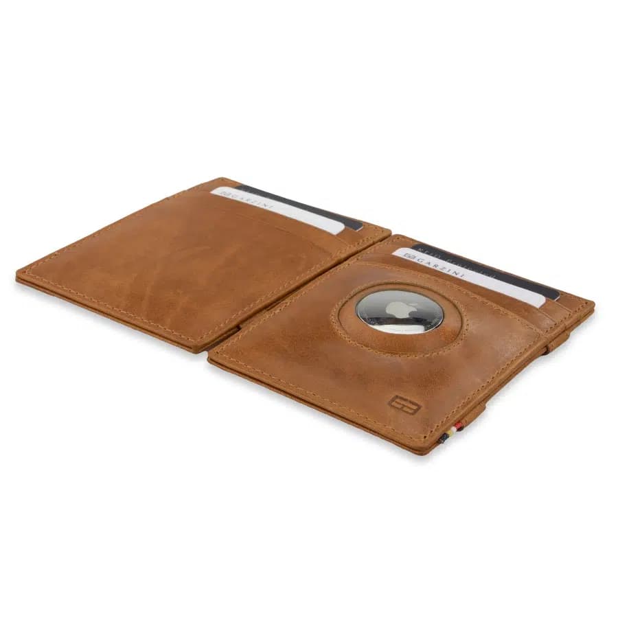 Kožená peněženka na karty Essenziale Airtag Brushed Garzini Black - náhled 5