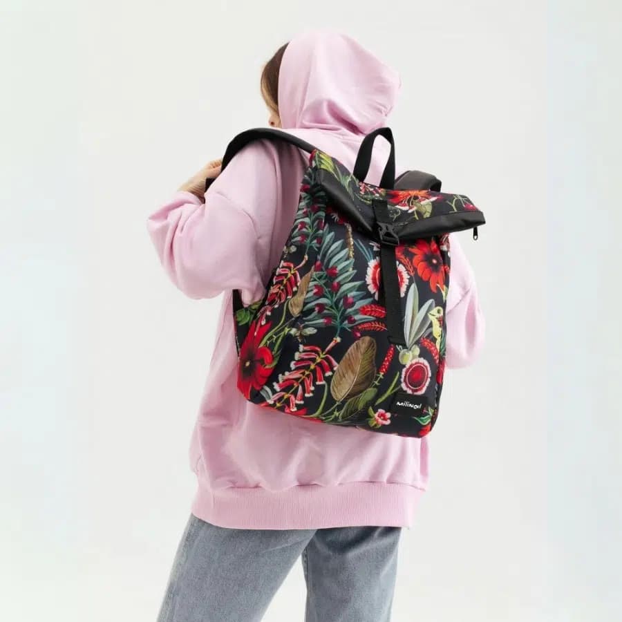 Milinal Dámský rolovací batoh Roll Mini black 14l - náhled 2