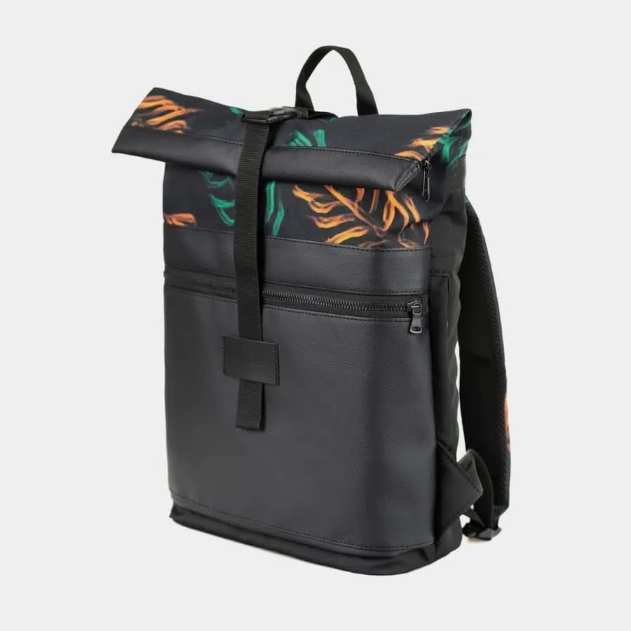 Milinal Městský rolovací batoh Rolltop Black 20l - náhled 5