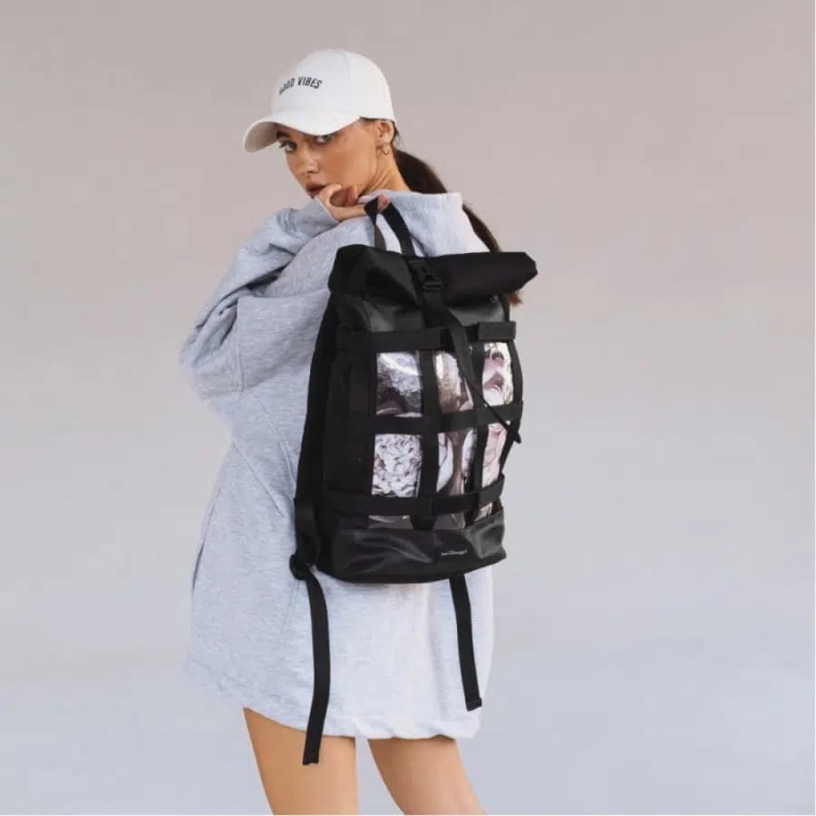 Milinal Rolovací batoh se sítí Mesh black 19l - náhled 5