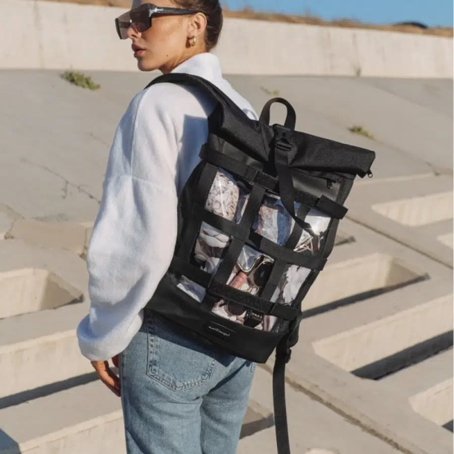 Milinal Rolovací batoh se sítí Mesh black 19l - náhled 2