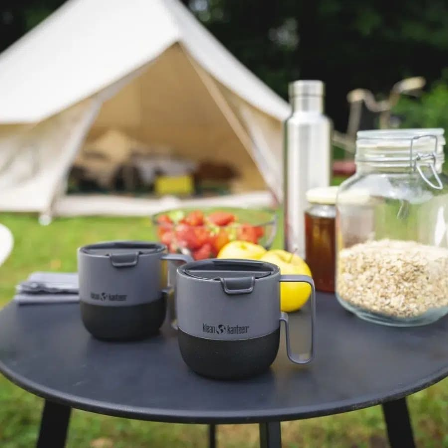 Nerezový termohrnek s uchem Rise 414 ml Klean Kanteen Asphalt - náhled 3