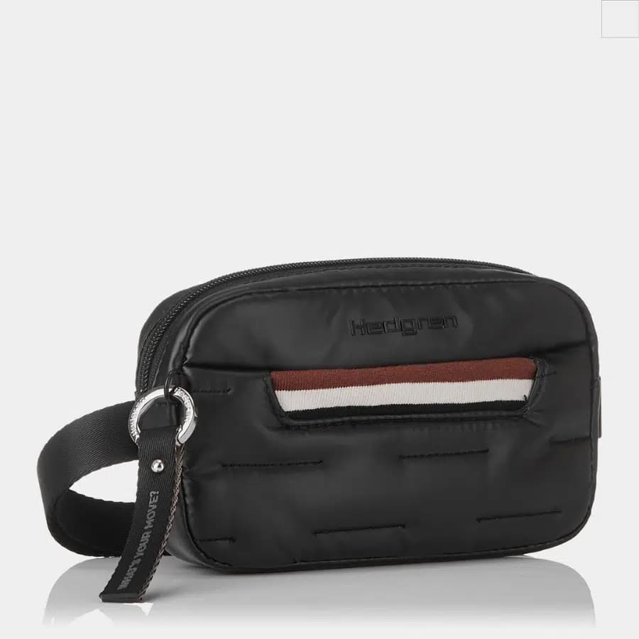 Hedgren Prošívaná crossbody ledvinka Cocoon Snug Black 1l - náhled 3