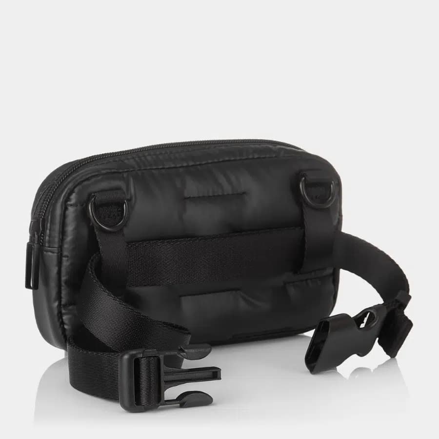 Hedgren Prošívaná crossbody ledvinka Cocoon Snug Black 1l - náhled 4