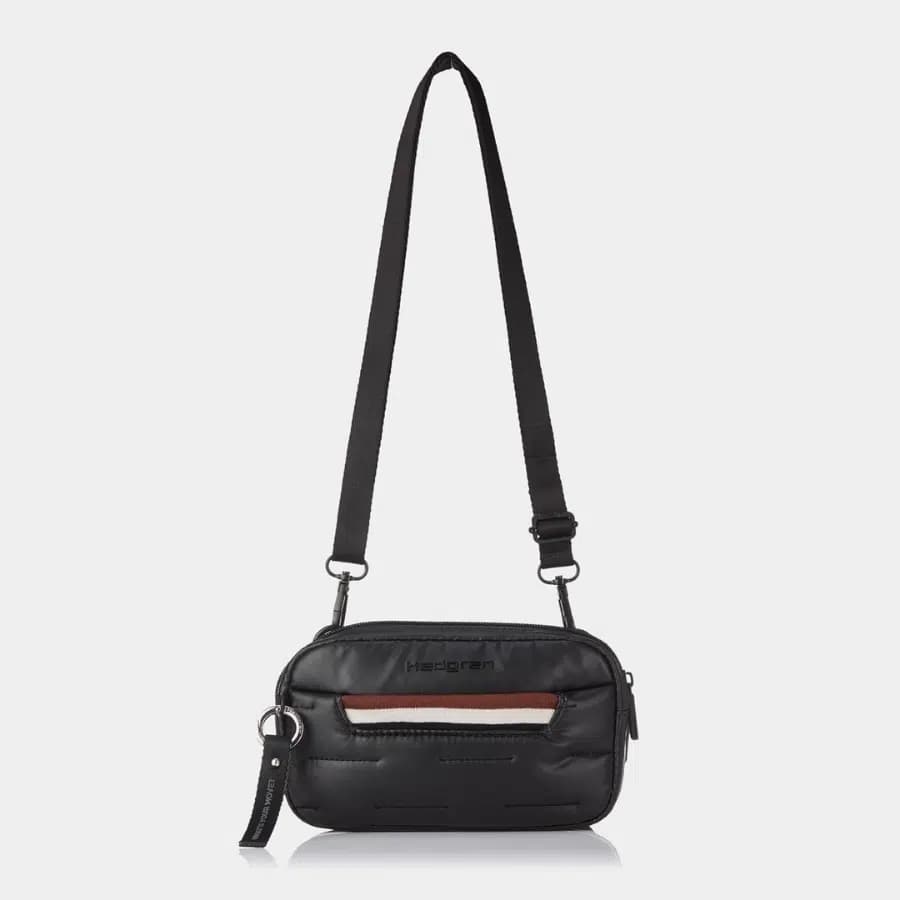 Hedgren Prošívaná crossbody ledvinka Cocoon Snug Black 1l - náhled 2