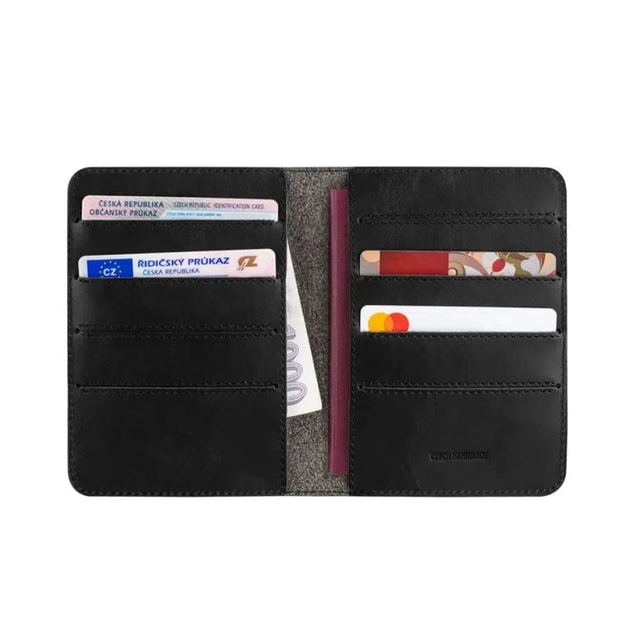 Fixed Kožené pouzdro na doklady a peněženka Passport červené - náhled 5