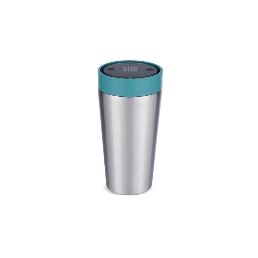 Circular & Co. Recyklovaný nerezový kelímek na pití 340ml Aquamarine Green - náhled 3