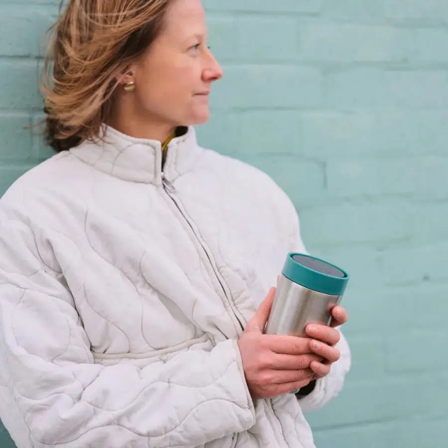 Circular & Co. Recyklovaný nerezový kelímek na pití 340ml Aquamarine Green - náhled 2