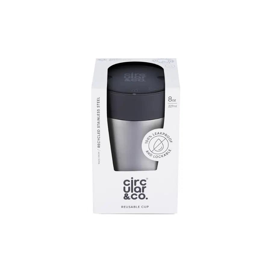 Circular & Co. Recyklovaný nerezový kelímek na pití 227 ml Storm Grey - náhled 4