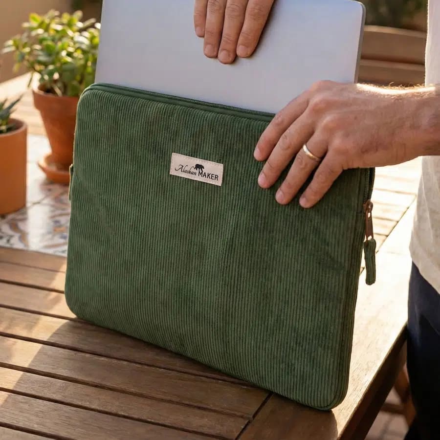 Alaskan Maker Manšestrové pouzdro na notebook Willow Rust 13,6" - náhled 2