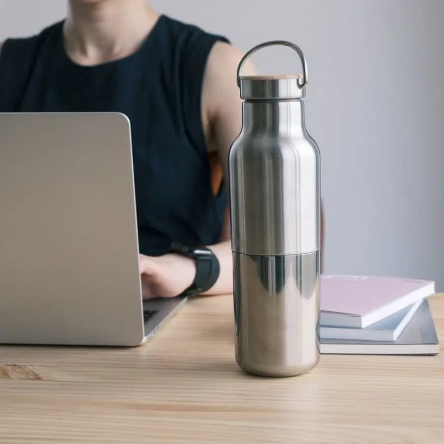 Klean Kanteen Nerezová termoska Rise s bambusovým víčkem 473 ml - náhled 2